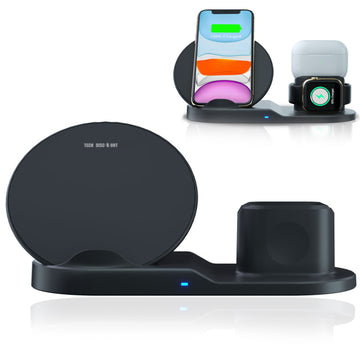 TD® Chargeur Apple Watch Iphone IWatch Airpods à induction Series 1 2 3 4 dock station original rapide sans fil smartphone téléphone